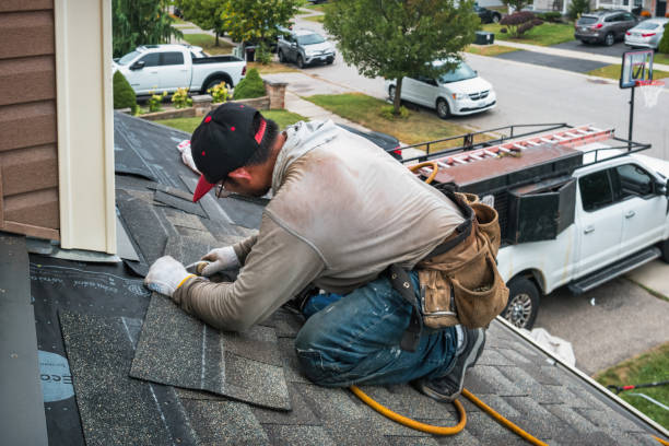 Professional Flat Roof Repair technician working in Sterling, OK